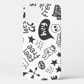 Case-Mate iPhone Case Hippie noir et blanc : style Vintage