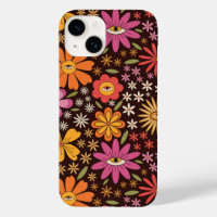 Hippie Psychédélique les années 70 Fleurs Super Mo