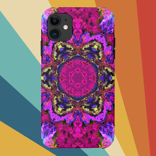 Case-Mate iPhone Case Hippie psychédélique rose jaune et orange