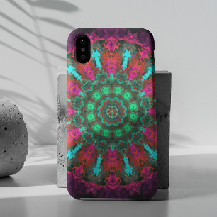 Case-Mate iPhone Case Hippie psychédélique violet rose et Turquoise
