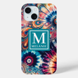 Coque Case-Mate iPhone Hippie Retro Cravate-Dye Monogrammé