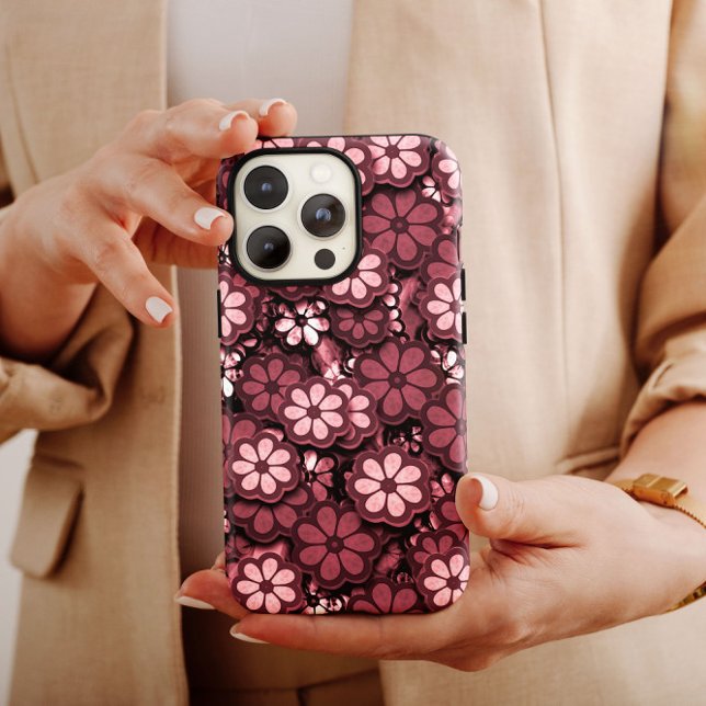 Coques Case-Mate iPhone Hippie rose foncé iPhone | 60s Hippie iPhone 13 (Créateur téléchargé)