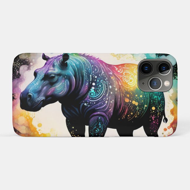 Coques Case-Mate iPhone Hippo Spectral : Un Voyage Holographique (Dos (Horizontal))