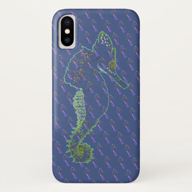 Coques Case-Mate iPhone Hippocampe art, Hippocampes  iPhone X, à peine là (Dos)