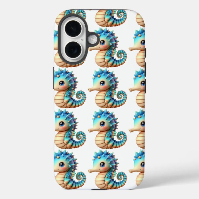 Coques Case-Mate iPhone Hippocampe mystique dans la lisière océanique (Verso)