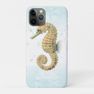 Case-Mate iPhone Case Hippocampe sarcelle et or aquarelle plage côtière