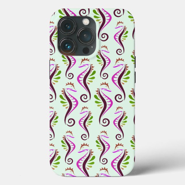 Coques Case-Mate iPhone Hippocampes Motif Sans Couture  (Verso)