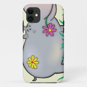 Coque iPhone 11 hippopotame hippie mignon