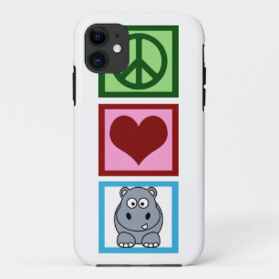 Coques Pour iPhone Hippopotames d'amour de paix