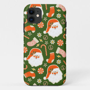 Case-Mate iPhone Case Hippy Santa et motif de canne à bonbons
