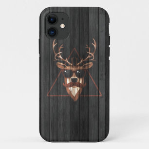 Coques Pour iPhone Hipster Mustache Deer - Dark Edition