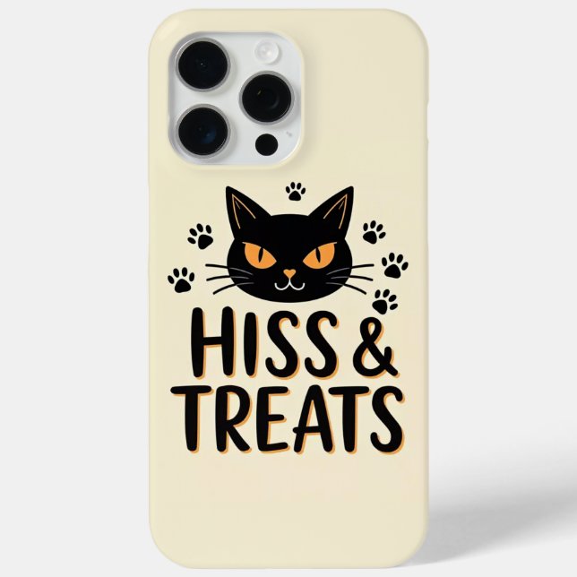 Coques Case-Mate iPhone Hiss and Treats Chat Noir Halloween iPhone 15 (Verso)