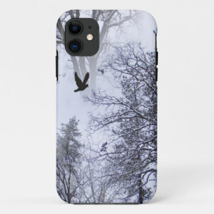 Coques Pour iPhone Hiver Corbeau...