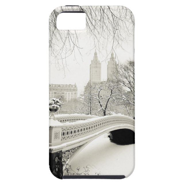 Coques Case-Mate iPhone Hiver de Central Park - neige sur le pont d'arc (Dos)