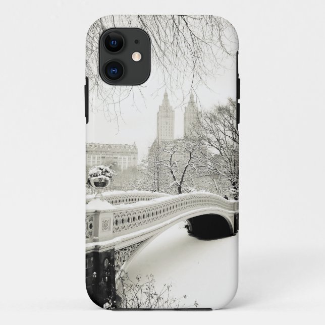 Coques Case-Mate iPhone Hiver de Central Park - neige sur le pont d'arc (Dos)