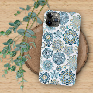 Etui iPhone Case-Mate Hiver Turquoise Turquoise bleu Mandala Art Motif