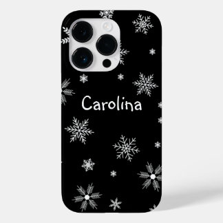 Coque Case-Mate iPhone hivernal noir blanc nom du motif