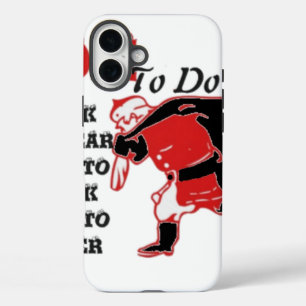 Coques iPhone 16 Plus Ho Ho Ho ! Impression de la liste des tâches spéci