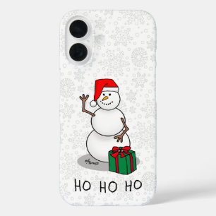 Coque Pour iPhone 16 Ho Ho Joyeux Noël Père Noël mignonne Snowman