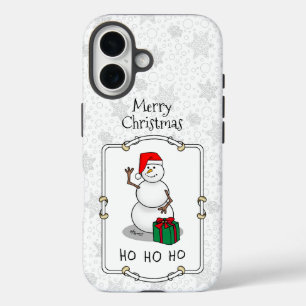 Coque Pour iPhone 16 Ho Ho Joyeux Noël Père Noël mignonne Snowman
