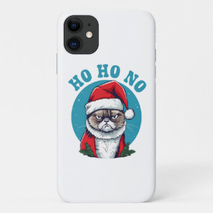 Case-Mate iPhone Case Ho ho non - drôle grincheux père Noël cat