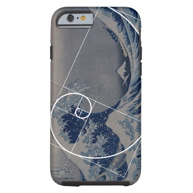 Coques Case-Mate iPhone Hokusai rencontre Fibonacci, rapport d'or (Dos)