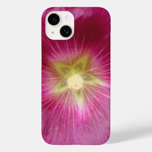 Coques Case-Mate iPhone Hollyhocks violets (Verso)