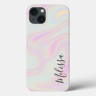 Case-Mate iPhone Case Holographique Elegant Iridescente Nom Arc-en-ciel