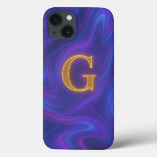 Case-Mate iPhone Case Holographique Iridescente Marbre Monogramme Téléph