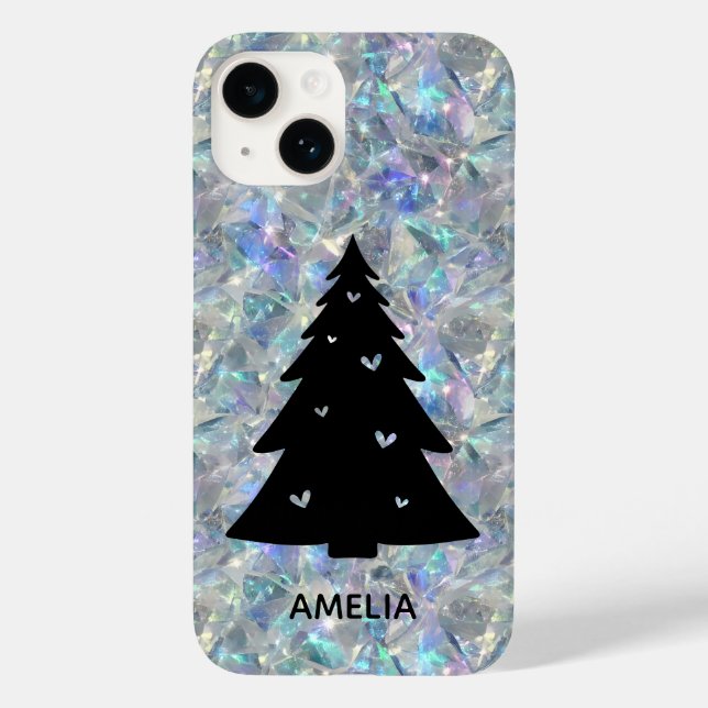 Coques Case-Mate iPhone Holographique Opal Pierre Arrière - plan Fêtes Nom (Verso)