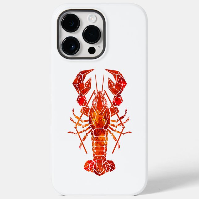 Coques Case-Mate iPhone Homard polygonal rouge (Verso)
