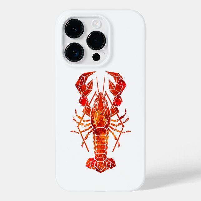 Coques Case-Mate iPhone Homard polygonal rouge (Verso)