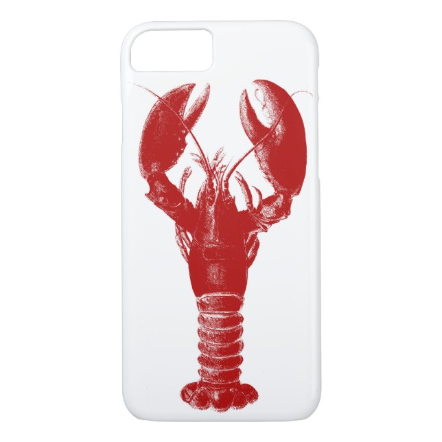 Coques Case-Mate iPhone Homard rouge profond sur blanc (Dos)