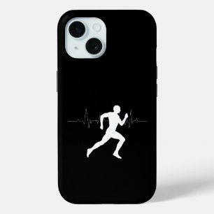 Coque Case-Mate iPhone Homme Coureurs Silhouette Arrière - plan noir