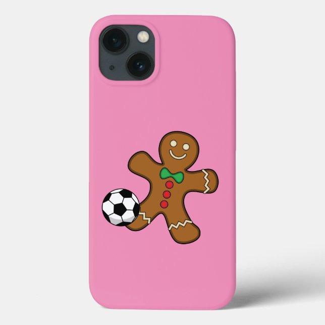 Coques Case-Mate iPhone Homme en pain d'épices jouant au football (Verso)