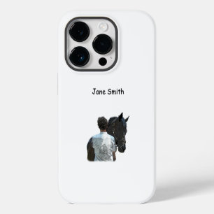 Coque Case-Mate iPhone Homme tenant le cheval Cellule Lumière Boîtier de