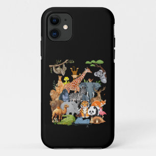 Case-Mate iPhone Case Hommes Femmes et Enfants Faune Journee au Zoo Fete