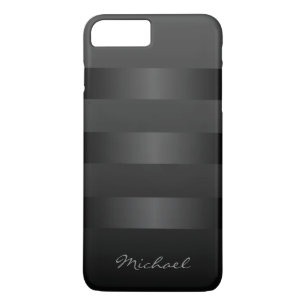 Coque Case-Mate Pour iPhone Hommes gris noirs de motif de rayures