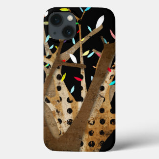 iPhone 13 Case Hommes Homme Grungy Tree Feuilles amusantes