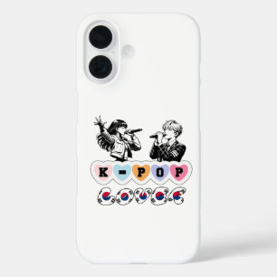Coque Pour iPhone 16 Hommes Idols Femme Chantant Coeurs KPop Corée Love