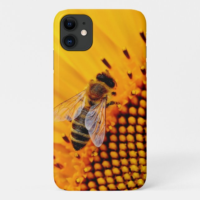 COQUES Case-Mate iPhone HONEY BEES (SUNFLOWER) (Dos)