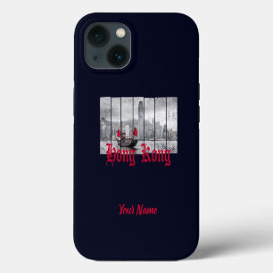 Case-Mate iPhone Case Hong Kong Harbor skyline vintage china souvenir
