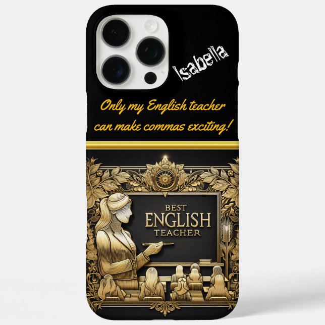 Coques Case-Mate iPhone Honorer un enseignant d'anglais dévoué (Verso)