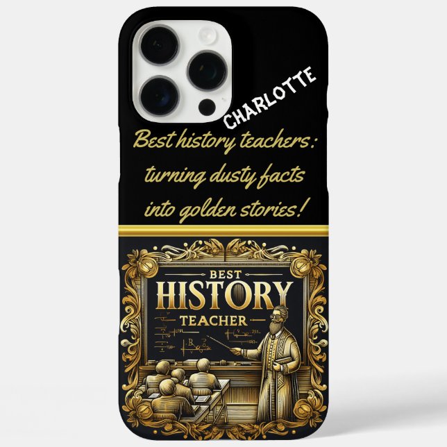 Coques Case-Mate iPhone Honorer un enseignant d'histoire passionnée (Verso)