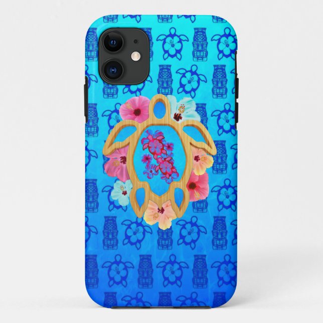Coques Case-Mate iPhone Honu tropical hawaïen (Dos)