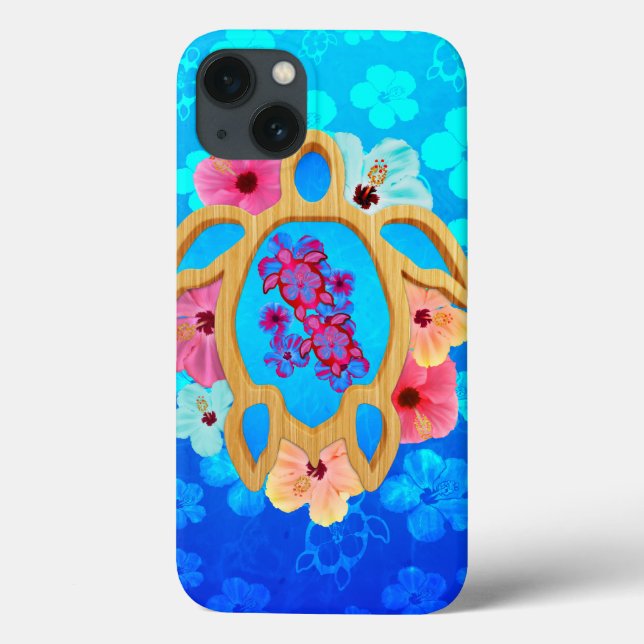 Coques Case-Mate iPhone Honu tropical hawaïen (Verso)