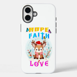 Coque Pour iPhone 16 Plus Hope Faith Love