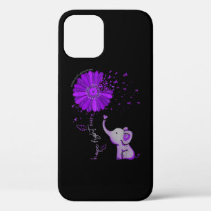 Case-Mate iPhone Case Hope Fight Cute Elephant Alzheimer's Purple Ribbon