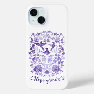 Coque Case-Mate iPhone Hope Grosses - Lavender Linocut Bird Inspirational