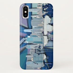Coque Case-Mate Pour iPhone Horizon   3D bleu de New York City